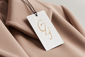 Elegant Clothing Label Tag Mockup