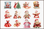 Sweet Cute Christmas Mrs Santa Claus, an Illustration by Sublimation Artist (Thumbnail 3 of 6)