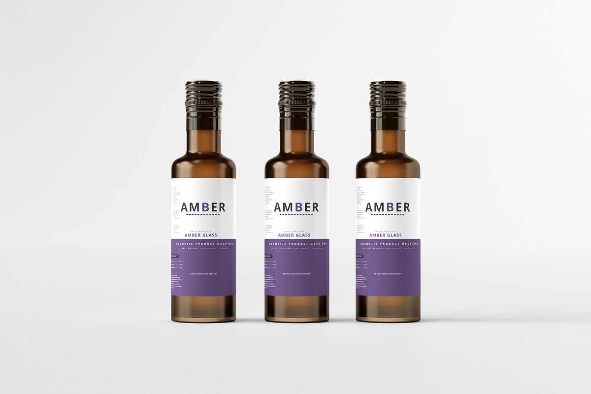 7 in 1 Amber Glass Cosmetic Bundle, a Cups & Container Mockup by pmvch (Photo 72 of 106)
