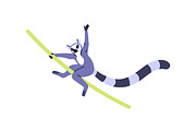 Funny monkeys play in jungle set, an Animal Illustration by PaperTrident (Thumbnail 6 of 10)