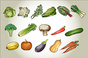 Fruit and Vegetable Vector Clip Art, an Illustration by Lady Spy (Thumbnail 4 of 5)