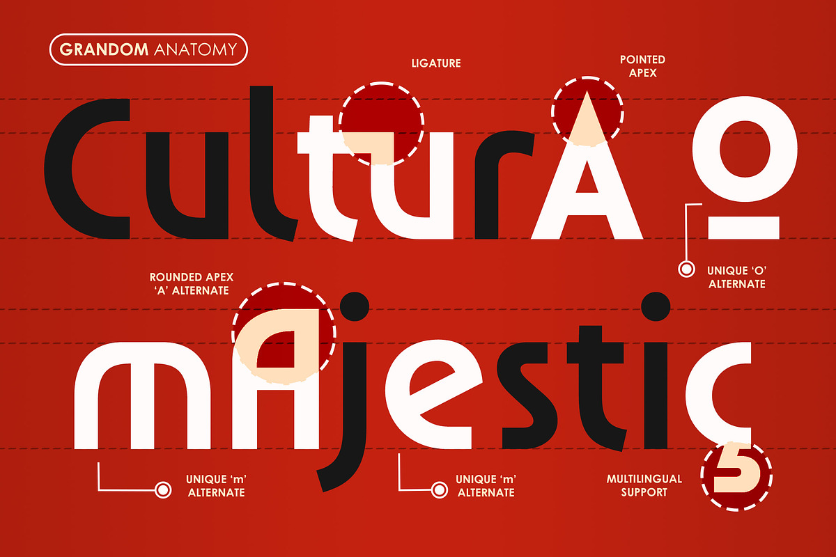 Grandom - Bold Modern Art Deco Font, a Sans Serif Font by Typia Nesia (Photo 2 of 11)