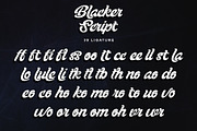 Blacker Script, a Script Font by Letterara (Thumbnail 10 of 13)