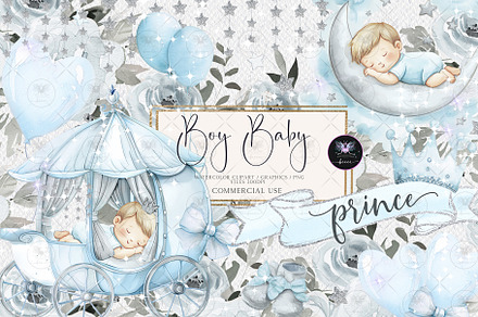 Baby Prince Clipart Bow, an Illustration by BigCakeBee