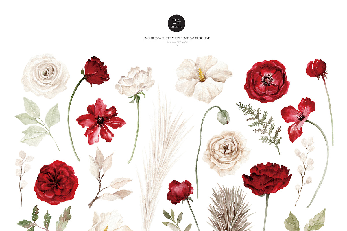 Watercolor Flowers - RUBY, an Illustration by Beigetime (Photo 3 of 13)