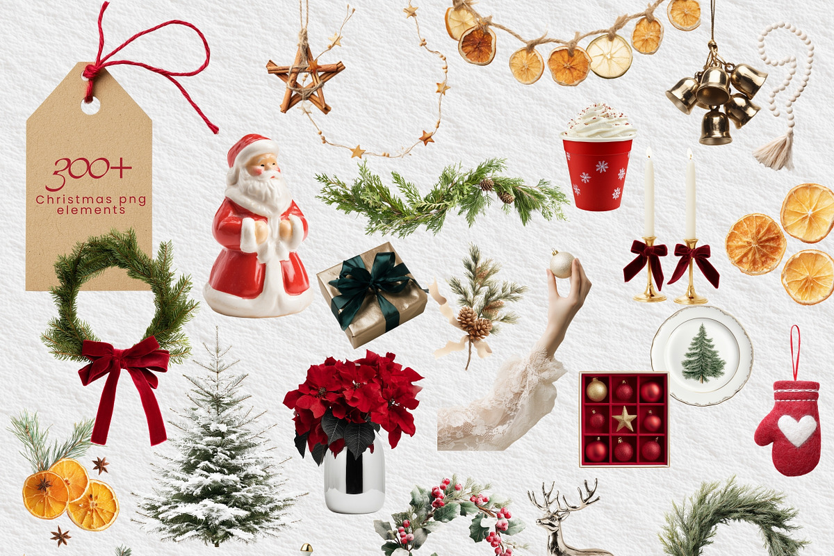 Christmas classic collage pack, an Object Graphic by VirinaDesign (Photo 11 of 13)