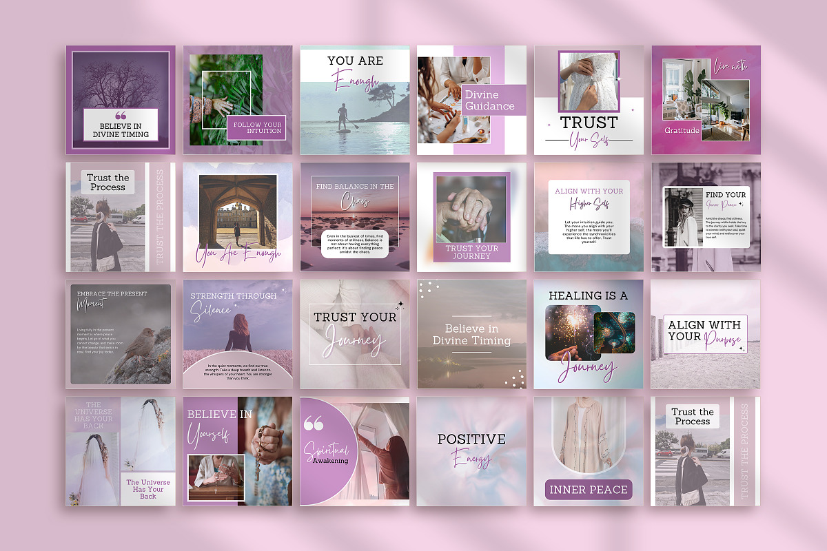 Spiritual Instagram Canva Post, a Social Media Template by Snapybiz