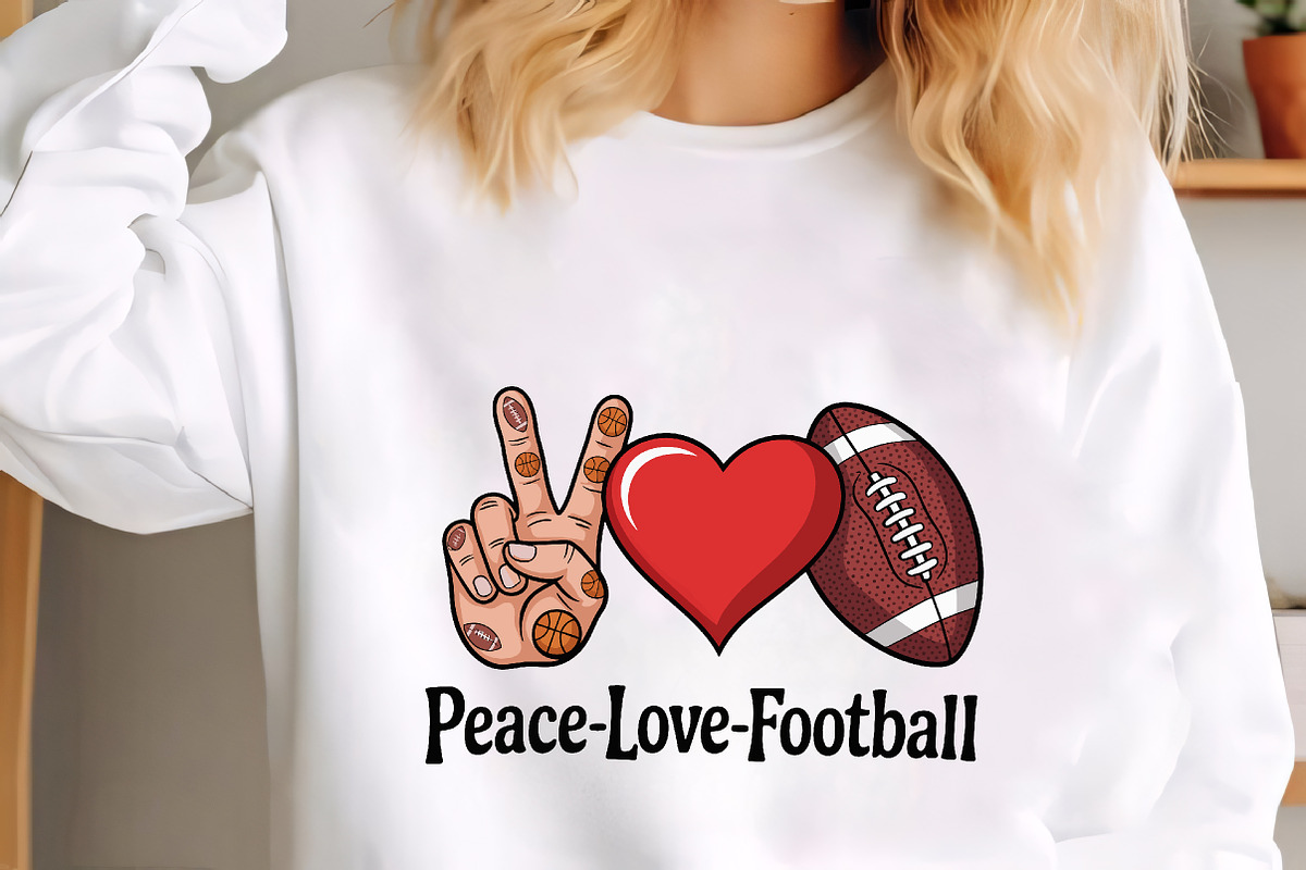 Peace love basketball and football, an Illustration by CrexoraLab (Photo 3 of 4)