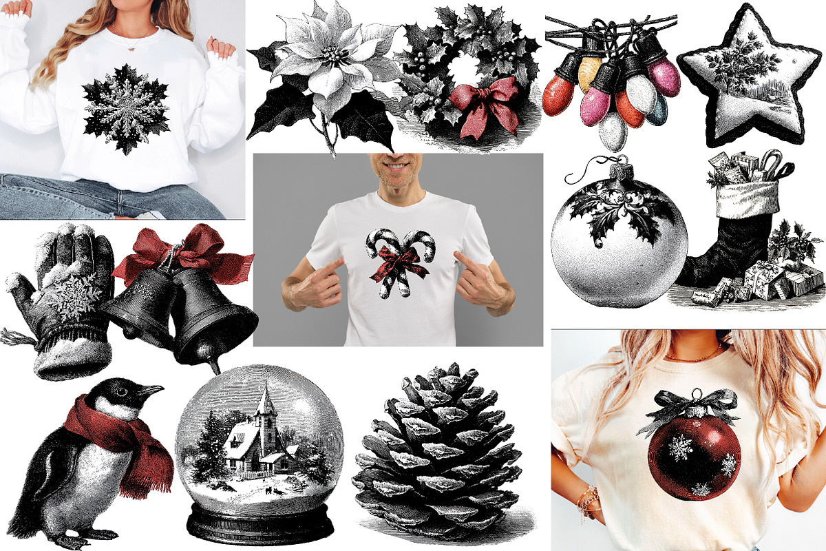 Black Christmas clipart, an Illustration by Designworld (Photo 3 of 5)