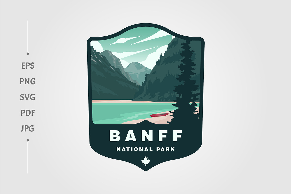 banff canada national park emblem, an Object Illustration by lawoel