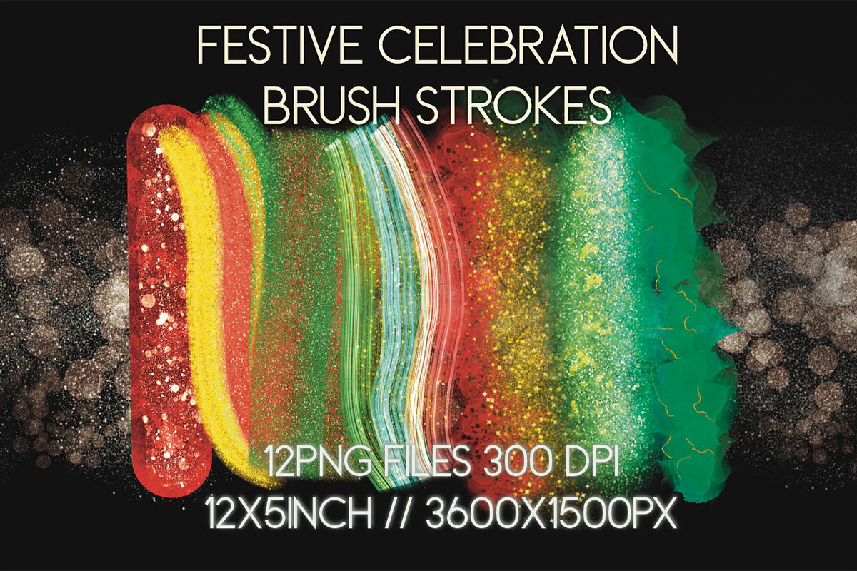 Festive Celebration Brush Stroke PNG, an Object Graphic by EdeniaArtStudio (Photo 1 of 8)