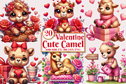 Valentine Cute Camel Clipart, a Seasonal Illustration by Craft Nest (Thumbnail 1 of 5)