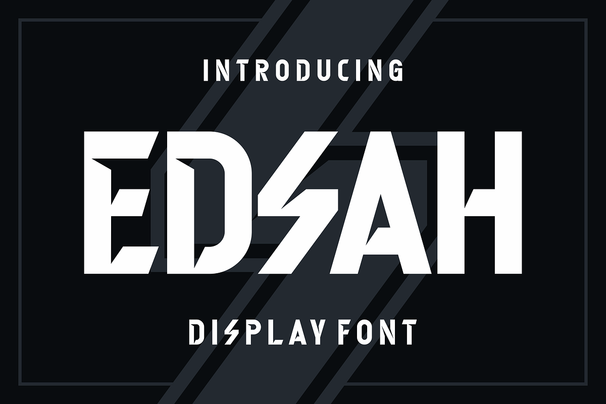 Edsah - Display Typeface Font, a Sans Serif Font by lelevien (Photo 1 of 4)