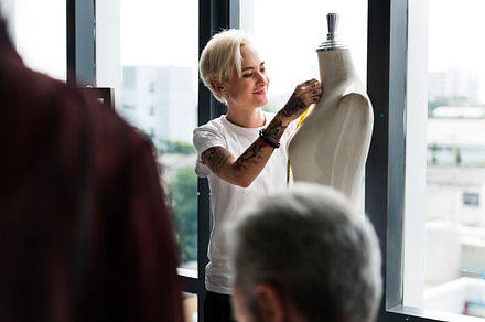 Fashion designer working in showroom stock photo containing fashion and model, a Person Photo by rawpixel