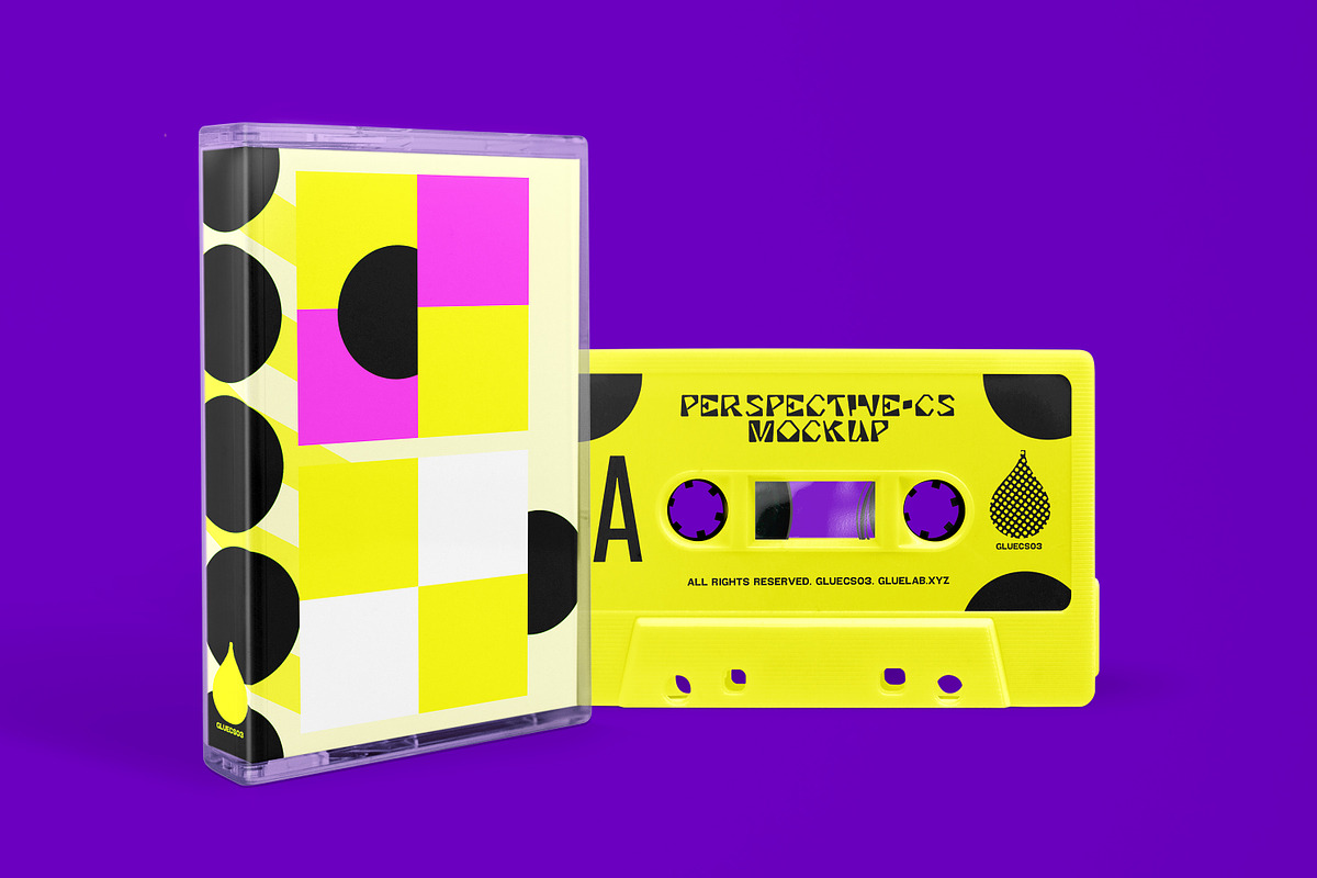 Perspective Cassette Mockup, a Packaging Mockup by Glue Lab (Photo 3 of 4)