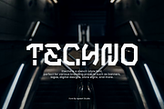 Etecho - Stencil Tech Font, a Sans Serif Font by Iqsiart Studio (Thumbnail 2 of 7)