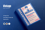 Vintage Graduation Party Invitation, an Invitation Template by Fannan Studio (Thumbnail 1 of 2)