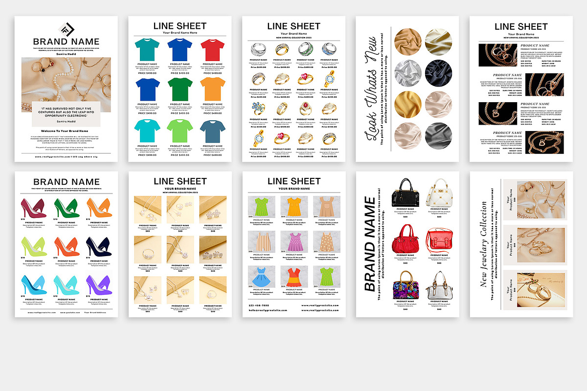 Line Sheet Template, a Stationery Template by MNT-Creator