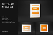 Poster / Art Mockup Set, a Print Template by professorinc (Thumbnail 1 of 6)