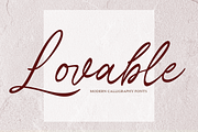 Lovable Script Fonts, a Script Font by 50Fox (Thumbnail 1 of 17)