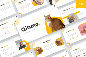 Qituna - Cat animal Google Slides, a Presentation Template by BeadyLab