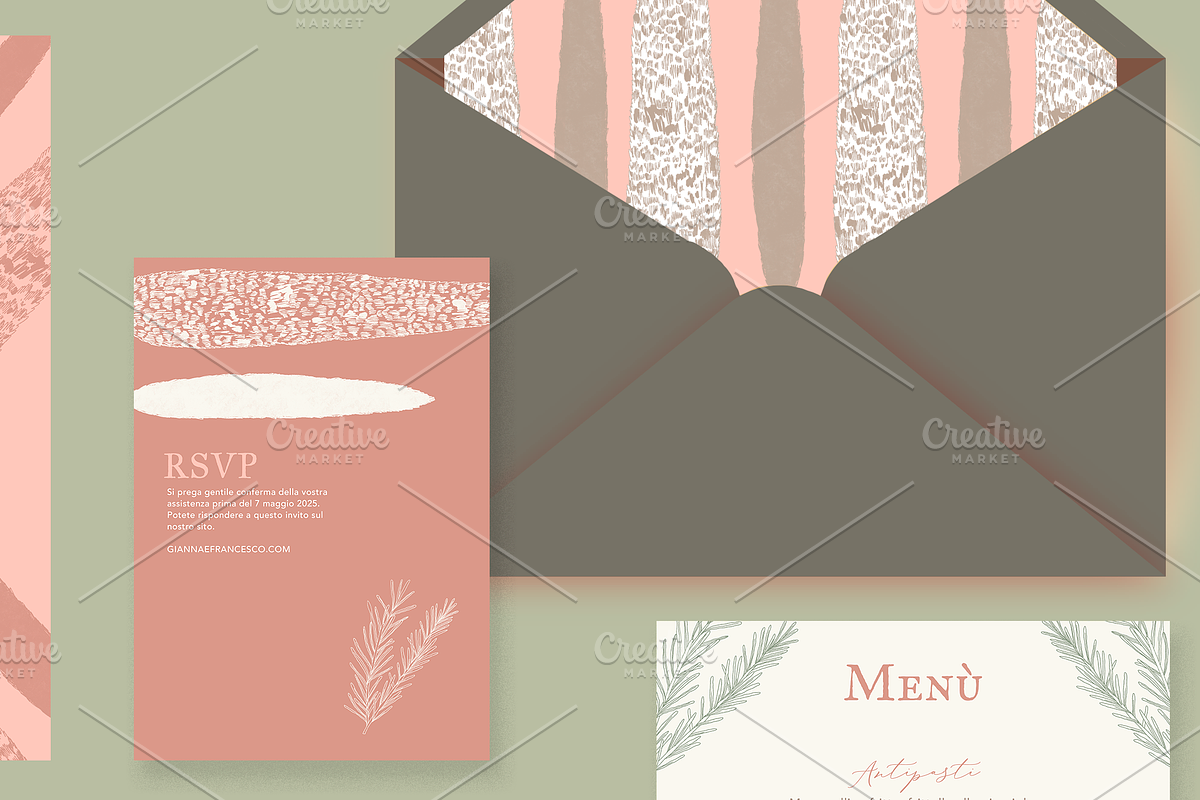 Wedding Stationery set Cipressi, an Invitation Template by Mente Volante Studio (Photo 4 of 6)