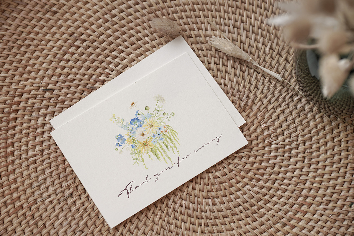 Watercolor Clipart-Blue Cream Floral, a Decorative Illustration by Beigetime (Photo 16 of 16)