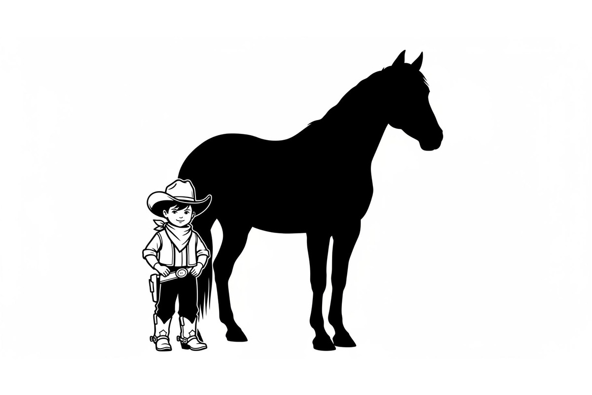 Western Cowboy Horse Silhouette Bund, an Illustration by Designs_River (Photo 30 of 51)