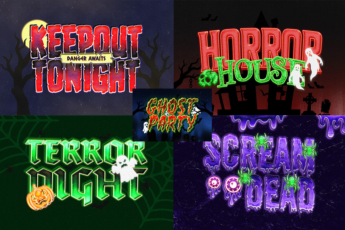 Halloween Horror Text Effect, a Layer Style Add-On by Matsero (Photo 3 of 4)