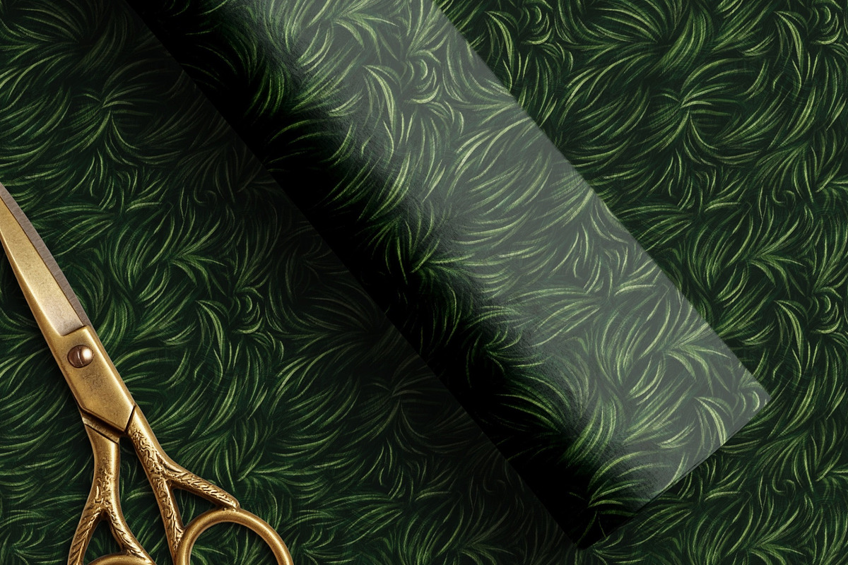 meadow seamless green pattern, a Pattern Graphic by CraftingOnSunday (Photo 2 of 3)