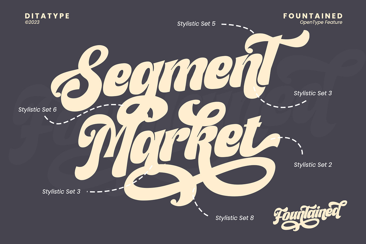 Fountained, a Script Font by Ditatype (Photo 7 of 11)