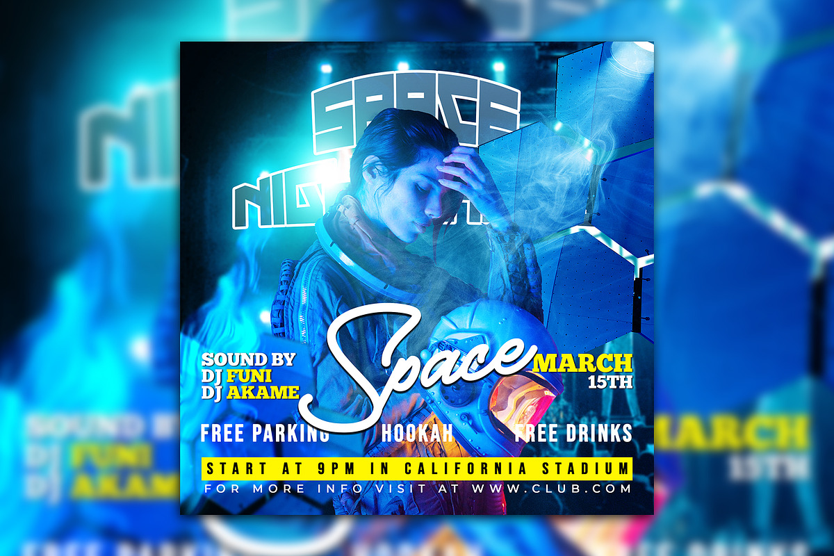 Dj Party Flyer Bundle, a Social Media Template by AbcStudio (Photo 9 of 10)
