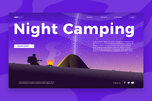 Night Camping - Banner & LandingPage