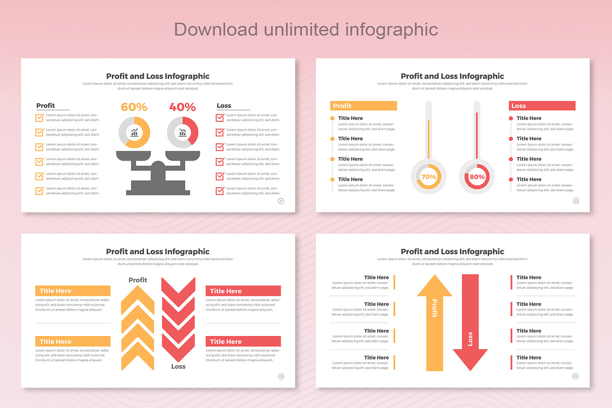 Profit and Loss Infographic Keynote