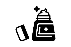 Cream product solid icon, a Solid Icon by Creative priyanka
