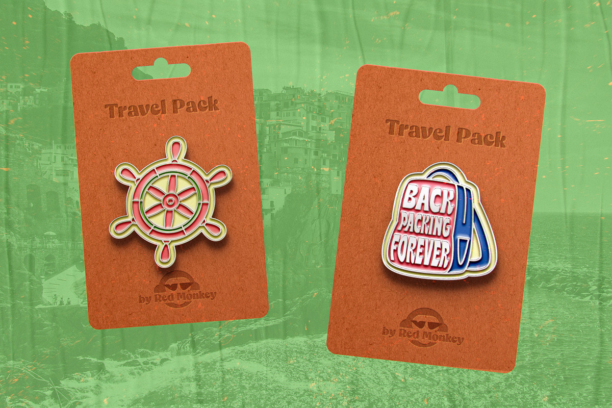 Retro Stickers. Big Travel Pack., an Object Illustration by Red Monkey (Photo 8 of 12)