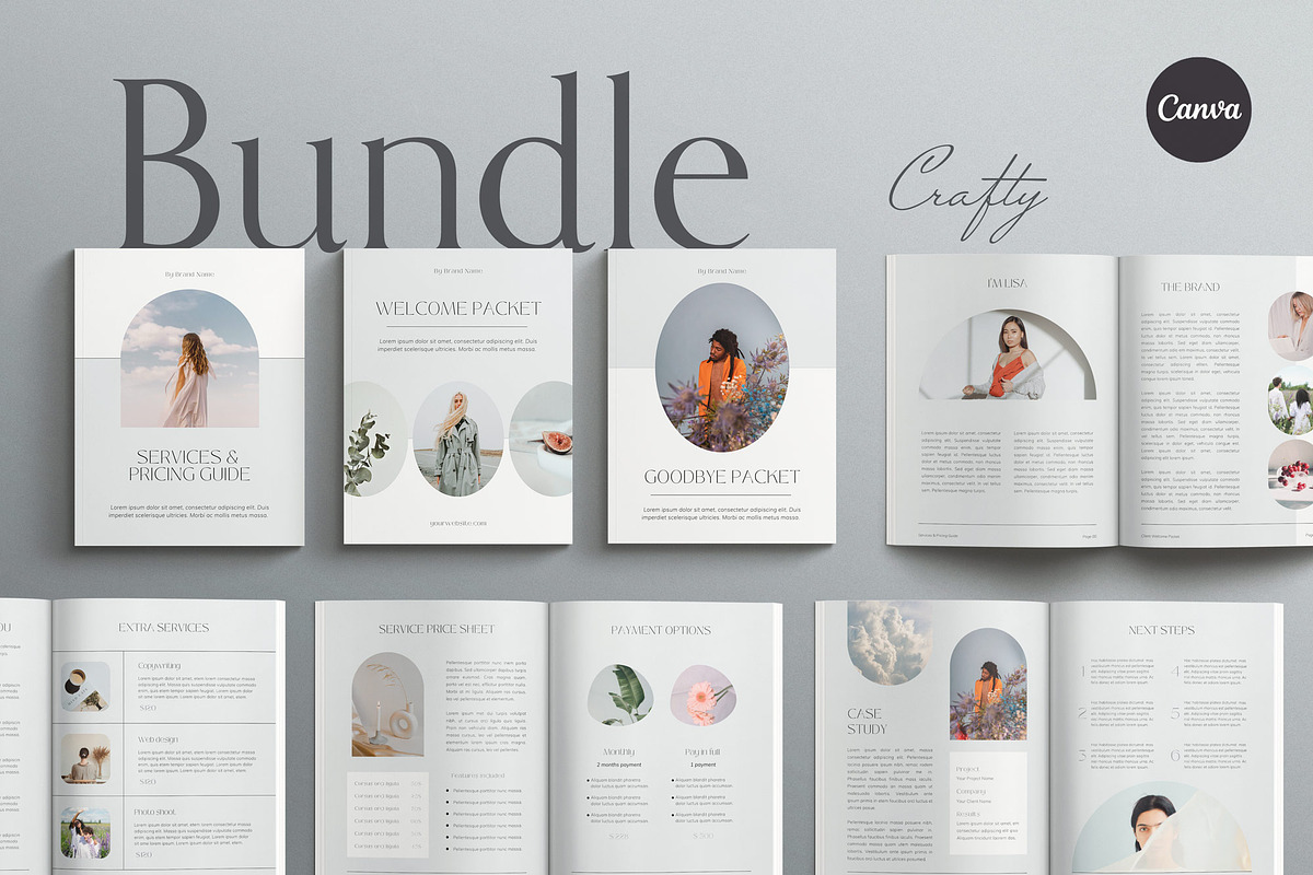 Service Experience Canva Templates, a Magazine Template by Sierra Creative Studio (Photo 1 of 17)