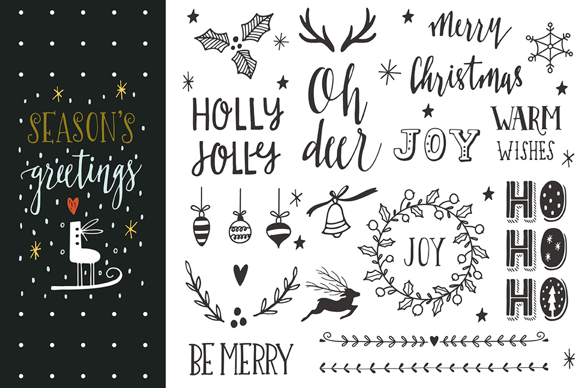 Season's greetings | Lettering set, an Object Graphic by Blue Ink Studio