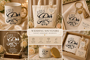 Jasmine Romantic Wedding Monogram, a Handwritten Font by Yoga Letter (Thumbnail 3 of 8)