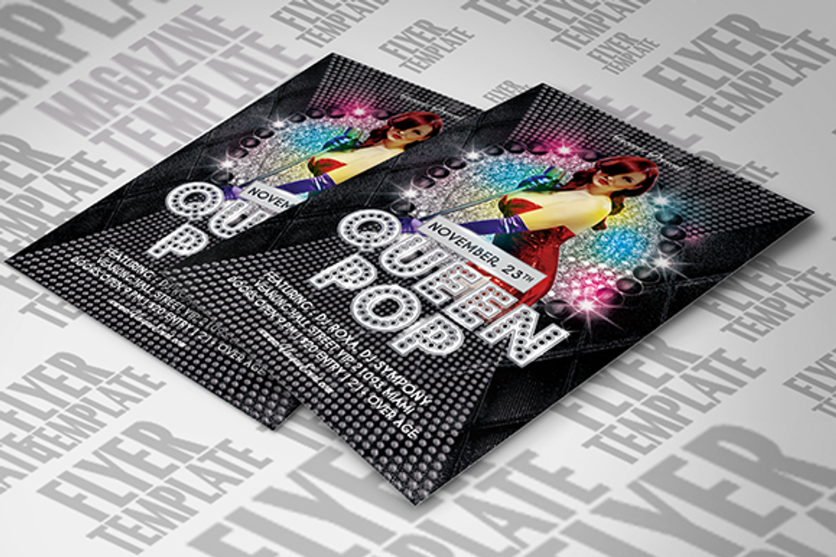 Queen Pop Flyer Template, a Flyer Template by temphall (Photo 1 of 2)