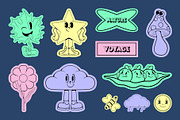 Neon - Retro Sticker Pack, an Object Graphic by Alina Sh (Thumbnail 3 of 12)