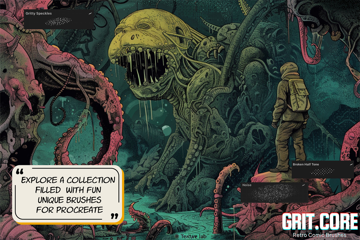Procreate - Gritty brushes, a Brush Add-On by Studio.Valhalla (Photo 7 of 9)