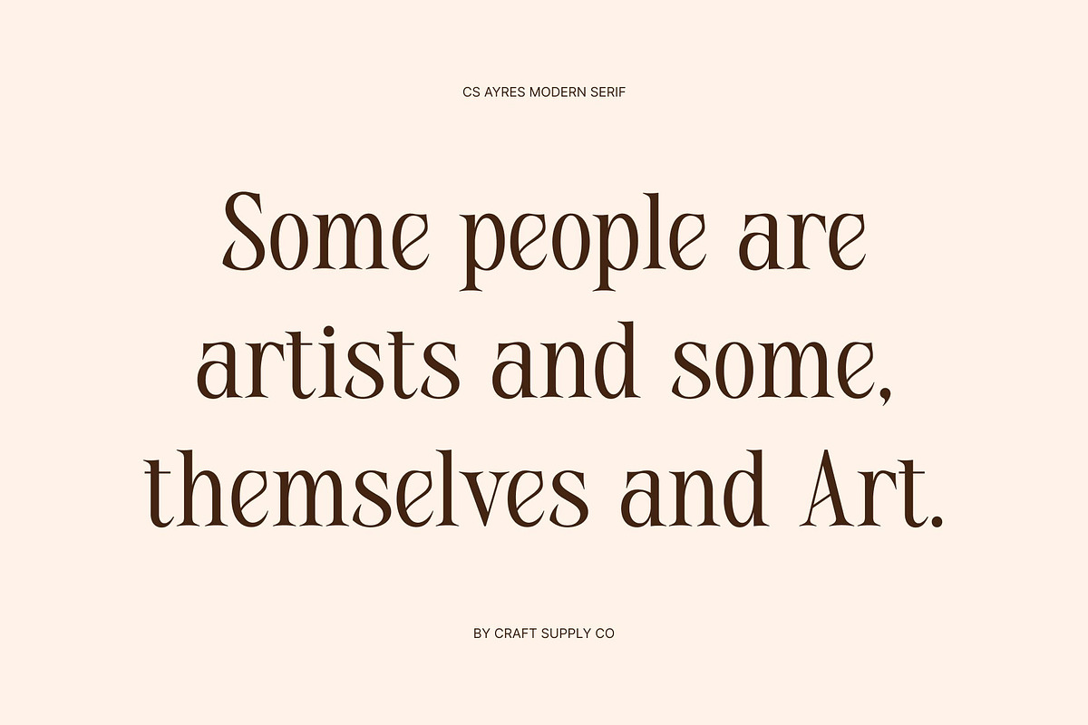 CS Ayres – Contemporary Serif Font, a Serif Font by Craft Supply Co. (Photo 5 of 8)