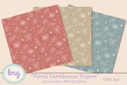 Floral Farmhouse Seamless Patterns, a Pattern Graphic by Lavender Mint Graphics (Thumbnail 3 of 3)