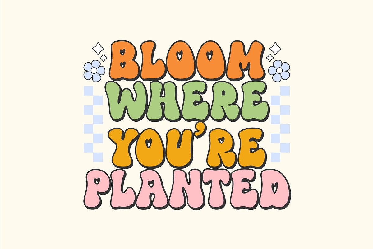 Retro Daisy - Groovy Retro Font, a Handwritten Font by Keithzo (Photo 3 of 9)