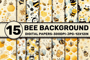 Bee Background Digital Papers