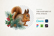 Woodland Animals Watercolor Clipart, an Animal Illustration by AnitaPol (Thumbnail 5 of 17)