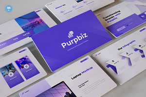 Purple Business Keynote, a Presentation Template by Pixslides