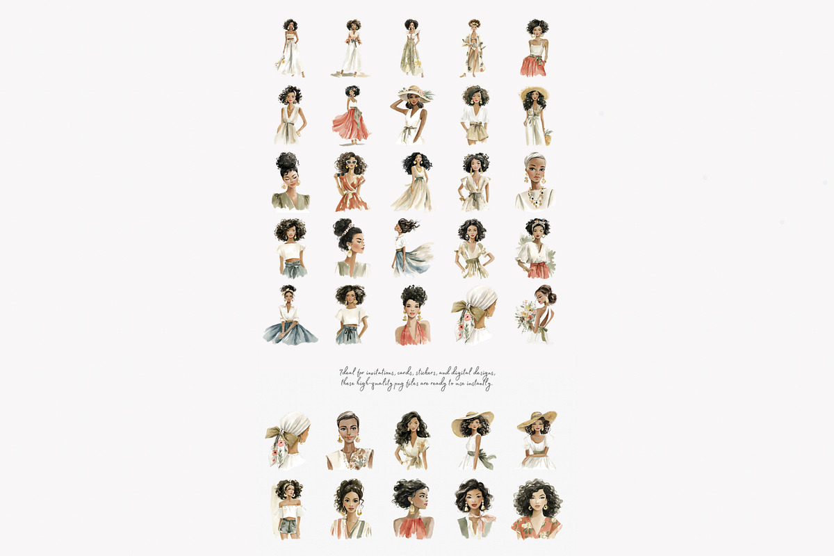 Summer watercolor clipart set, a Decorative Illustration by Patishop Art (Photo 8 of 9)
