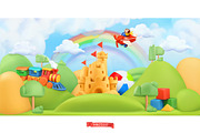 Baby toys, funny animals, vector set, an Animal Illustration by Allevinatis Studio (Thumbnail 5 of 6)